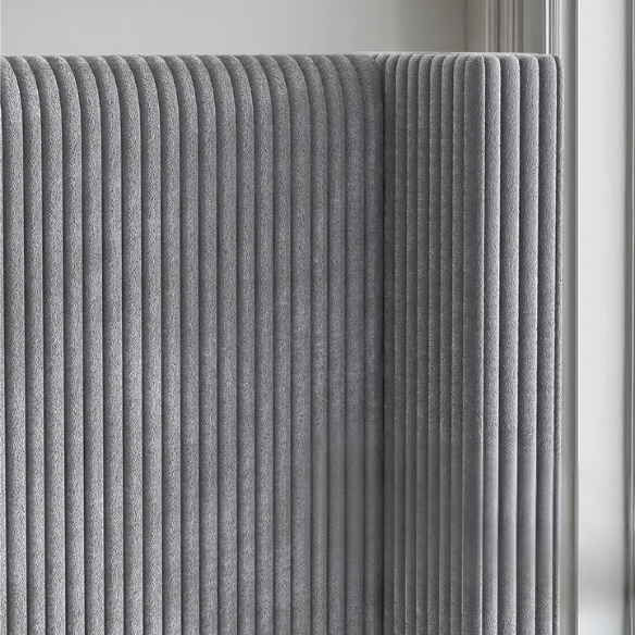 Queen Size Upholstered Bed with Soft Corduroy Fabric and Solid Wood Legs – Stylish and Comfortable Design