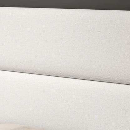 Linen Upholstered Bed Frame – Full/Double Size with Height Adjustable Headboard & 2 Built-In Storage Drawers