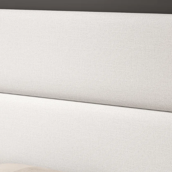 Linen Upholstered Bed Frame – Full/Double Size with Height Adjustable Headboard & 2 Built-In Storage Drawers