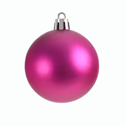 Fuchsia Pink Christmas Ball Ornaments – 24-Piece Set, Shatterproof Holiday Decorations (Available in 3 cm, 4 cm, and 6 cm)