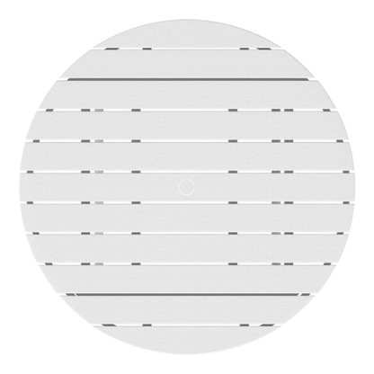 Outdoor Conversation Table – Stylish, Weather-Resistant Recycled Plastic Table with Slat-Style Top for Patios and Gardens