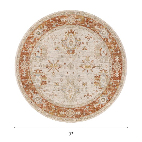 Elegant Oriental Rug – Stain-Resistant, High-Low Pile, Machine Woven with Fringed Detailing