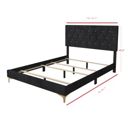 Opulent Black Luxury: Exquisite Twin Bedroom 3-Piece Set for Sophisticated Living