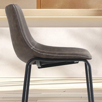 Square PU Leather Counter Height Bar Stools with Backrest – Set of 2 | Vintage-Inspired, Comfortable, and Easy to Assemble