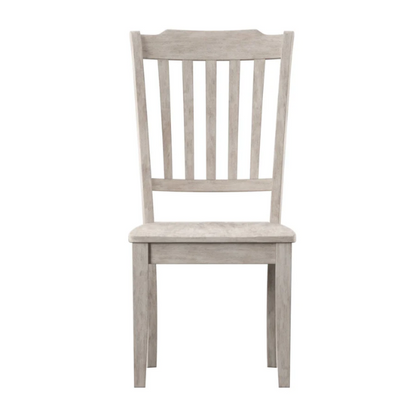 Slat-Back Solid Wood Dining Chairs – Set of 2 Farmhouse Kitchen or Dining Room Chairs