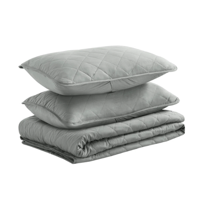 Microfiber Reversible Diamond Quilt Set – Soft, Stylish, and Hypoallergenic Bedding for Ultimate Comfort
