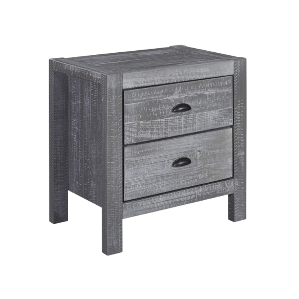 Durable Solid Pine Wood Queen Bed with Matching Dresser and Nightstand – Standard 3-Piece Bedroom Set