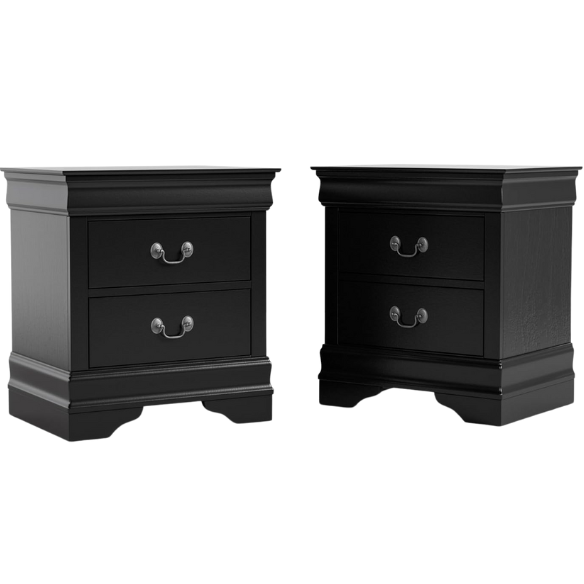 Elegant Queen Size Sleigh Wooden 3-Piece Bedroom Set with English Dovetail Design