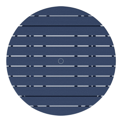 Outdoor Conversation Table – Stylish, Weather-Resistant Recycled Plastic Table with Slat-Style Top for Patios and Gardens
