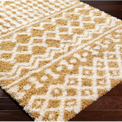 Soft Cozy Woven Shag Bohemian Tribal Area Rug