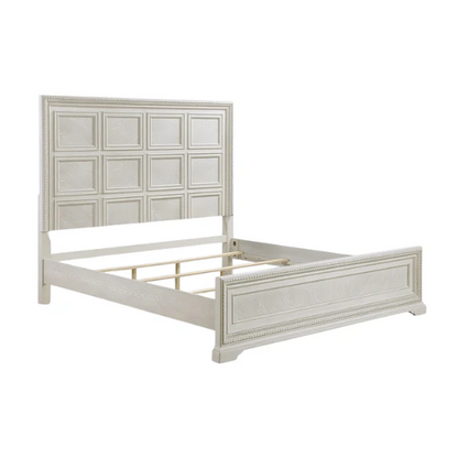 5-Piece Cream Panel Bedroom Set – Timeless Elegance and Tranquil Charm with Elegant Detailing and Durable Craftsmanship