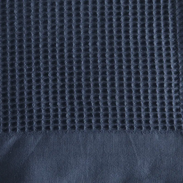 Cotton Waffle Weave Bed Blanket – Navy Blue | All-Season Breathable Layer