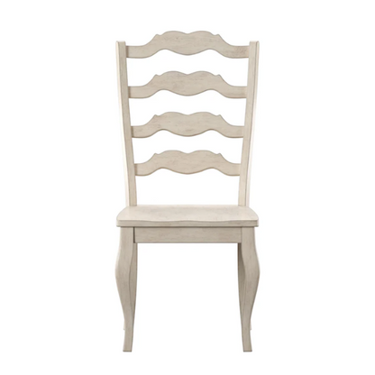 Rustic Ladder Back Solid Wood Dining Chairs (Set of 2) – Farmhouse Style Kitchen or Dining Room Seating