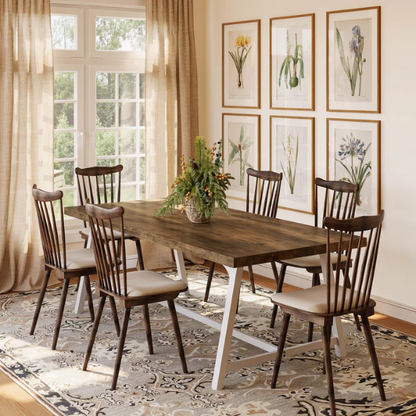 70.87-Inch Rectangular Dining Table for 8 – Sturdy Wood Kitchen Table with Industrial Metal Frame, Versatile Use for Dining, Office, or Events