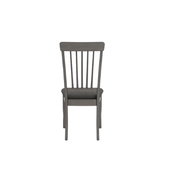 Dining Side Chairs (Set of 2) – Stained Wood Frame, Spindle Back Design, Cushioned Microfiber Seats for Comfort & Easy Assembly
