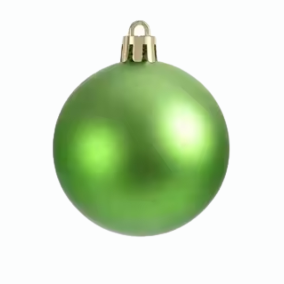 Green Christmas Ball Ornaments – 24-Piece Set, Shatterproof Holiday Decorations (Available in 3 cm, 4 cm, and 6 cm)