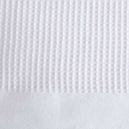 Cotton Waffle Weave Bed Blanket – White | All-Season Breathable Layer