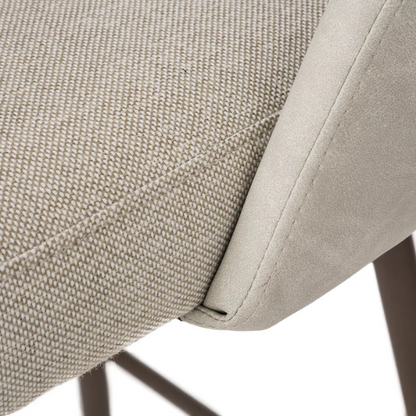 Set of 2 41" Modern Tapered Leg High Bar Stools with Leatherette Backrest and Fabric Seat – Stylish & Contemporary Design for Home or Commercial Spaces