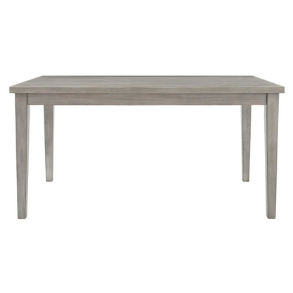 Gray Rectangular Dining Table – Modern Farmhouse Charm with Reclaimed Wood Look