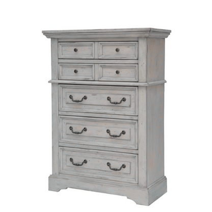 5-Piece Panel Bedroom Set by Greyson Living with Rustic Charm and Elegant Accents