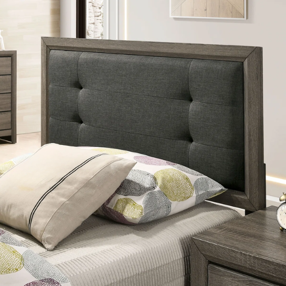 Smoky Grey Wooden Rustic 6-Piece Full Double Size Bedroom Set – Timeless Design with Sturdy Construction and Warm, Vintage Appeal