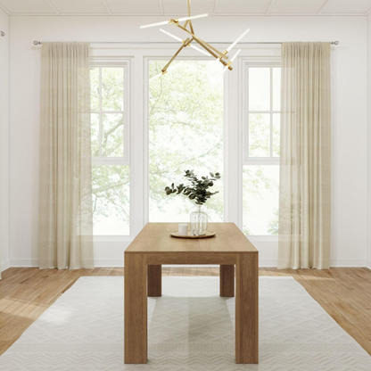 Rectangular Modern Dining Table – 72” Solid Pine Wood Dining Table for 6, Stylish & Versatile for Dining, Office, or Game Room, Durable & Easy to Assemble