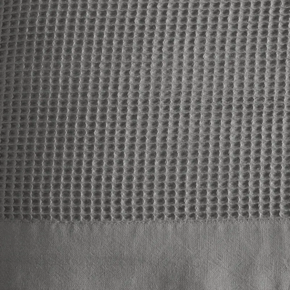 Cotton Waffle Weave Bed Blanket – Grey | All-Season Breathable Layer