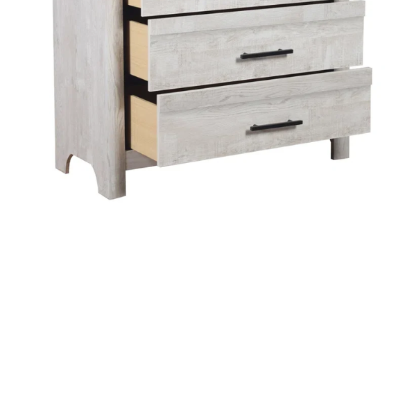 Stylish Light Grey Wooden 5-Piece Twin Bedroom Set: Luxurious Rustic Solid Wood Design