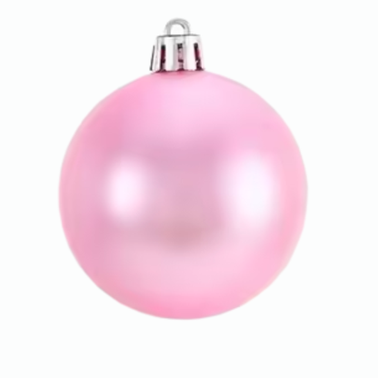 Pink Christmas Ball Ornaments – 24-Piece Set, Shatterproof Holiday Decorations (Available in 3 cm, 4 cm, and 6 cm)