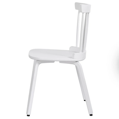 Solid Wood Slat Back Windsor Dining Chairs (Set of 2) – Sturdy, Eco-Friendly Construction with Ergonomic Backrest & Adjustable Foot Pads