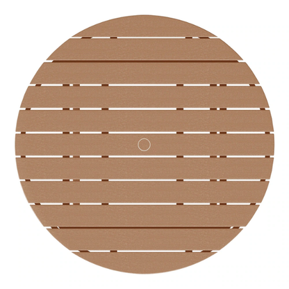 Outdoor Conversation Table – Stylish, Weather-Resistant Recycled Plastic Table with Slat-Style Top for Patios and Gardens