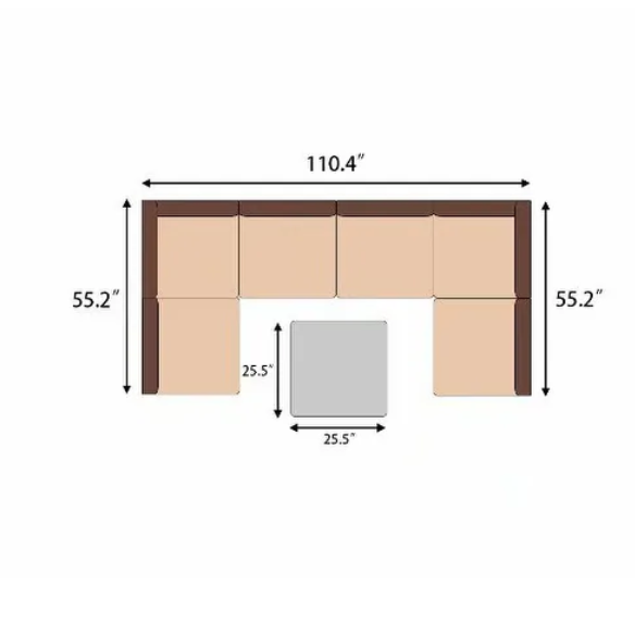7-Piece Modular Patio Furniture Set | Wicker Outdoor Sectional Sofa with PE Rattan, Plush Pillowtop Cushions, and Coffee Table