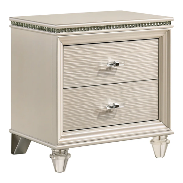 Elegant Pearl White 3-Piece Twin Bedroom Set – Timeless Beauty & Sophisticated Design