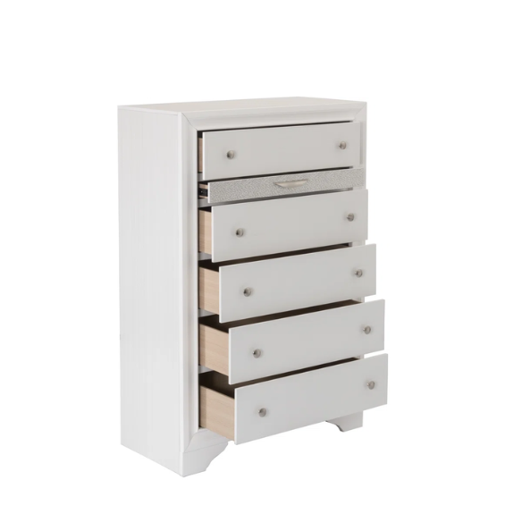Elegant Full Size 5-Piece Bedroom Set – Featuring a Beautifully Crafted Headboard and Two Functional Storage Drawers for Added Convenience