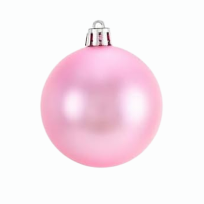 Pink Christmas Ball Ornaments – 24-Piece Set, Shatterproof Holiday Decorations (Available in 3 cm, 4 cm, and 6 cm)