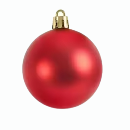 Red Christmas Ball Ornaments – 24-Piece Set, Shatterproof Holiday Decorations (Available in 3 cm, 4 cm, and 6 cm)