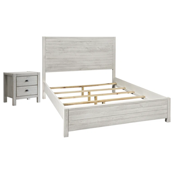 Stylish Wooden Twin 2-Piece Bedroom Set: Elegant Design for Cozy and Functional Spaces