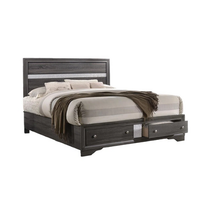Elegant Full Size 5-Piece Bedroom Set – Featuring a Beautifully Crafted Headboard and Two Functional Storage Drawers for Added Convenience