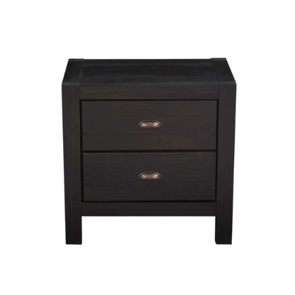 Durable Solid Pine Wood Queen Bed with Matching Dresser and Nightstand – Standard 3-Piece Bedroom Set