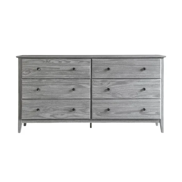 Brushed Wooden Full Double Size Bed and Bedroom Set – Elegant Design with Sturdy Construction and Rustic Charm