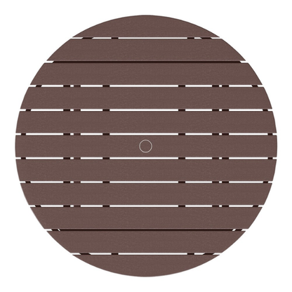 Outdoor Conversation Table – Stylish, Weather-Resistant Recycled Plastic Table with Slat-Style Top for Patios and Gardens