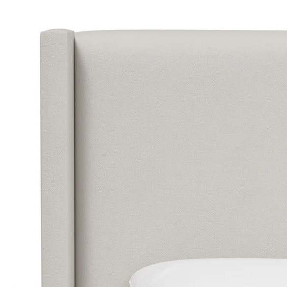 Cozy and Sleek Modern Queen Size Upholstered Wingback Bed