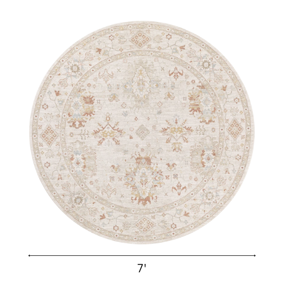 Elegant Oriental Rug – Stain-Resistant, High-Low Pile, Machine Woven with Fringed Detailing