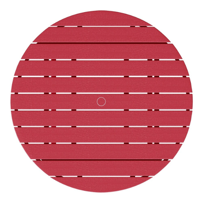 Outdoor Conversation Table – Stylish, Weather-Resistant Recycled Plastic Table with Slat-Style Top for Patios and Gardens