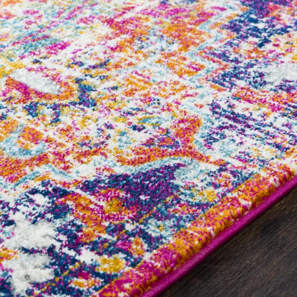 Timeless Traditional Woven Area Rug – Machine-Woven Polypropylene, Medium Pile, Durable and Easy to Clean