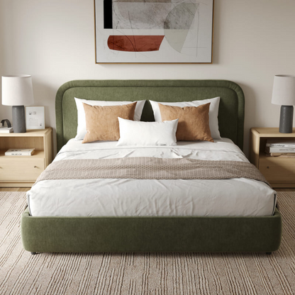 Premium Upholstered Aurora Lift-Up Storage Bed with Elegant Boucle Performance Fabric, Plush Foam-Padded Headboard, and Spacious Under-Bed Storage for a Clutter-Free Bedroom