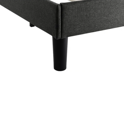 Luxurious King Size Upholstered Wingback Platform Bed with Button-Tufted Linen Fabric – Sturdy Wood Frame, High-Density Foam, and Ample Under-Bed Storage for a Stylish, Safe, and Comfortable Bedroom
