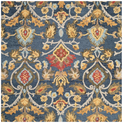 Tufted Wool Area Rug – Luxurious Floral Design