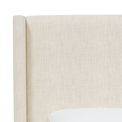 Cozy and Sleek Modern Queen Size Upholstered Wingback Bed