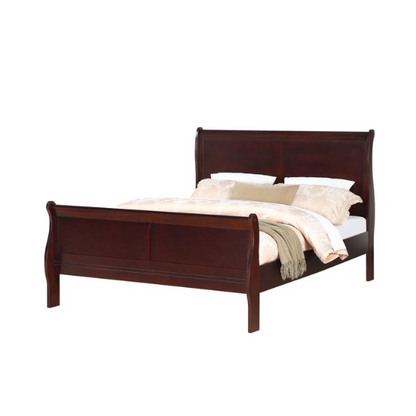 Sleigh Twin Bedroom Set: Elegant Wooden Furniture with a Sleek Finish for Timeless Style